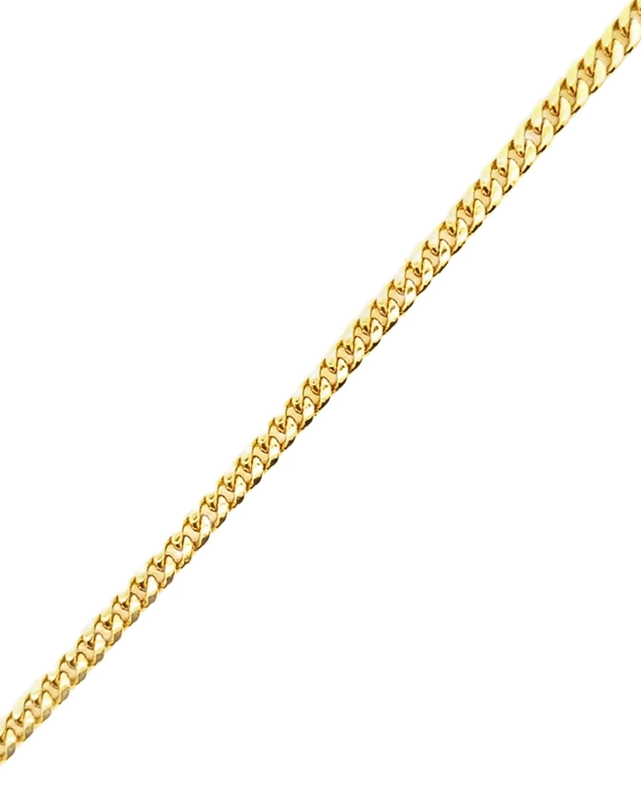 14K Yellow Gold Curb Chain Bracelet- 4.55mm