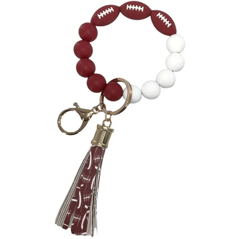 BB139X169 Theme Silicone Beaded Keyring/Keychain Bracelet