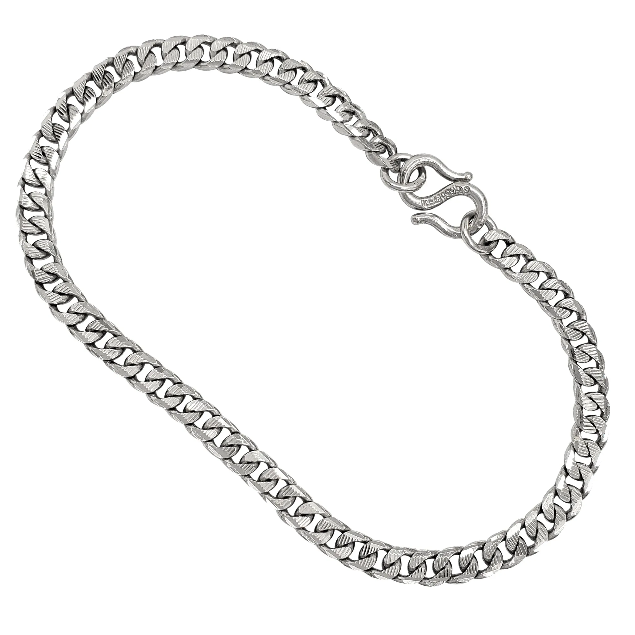 Diamond-Cuts Cuban Bracelet (Platinum)