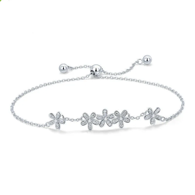 Flowers Zircon Beaded Bracelet