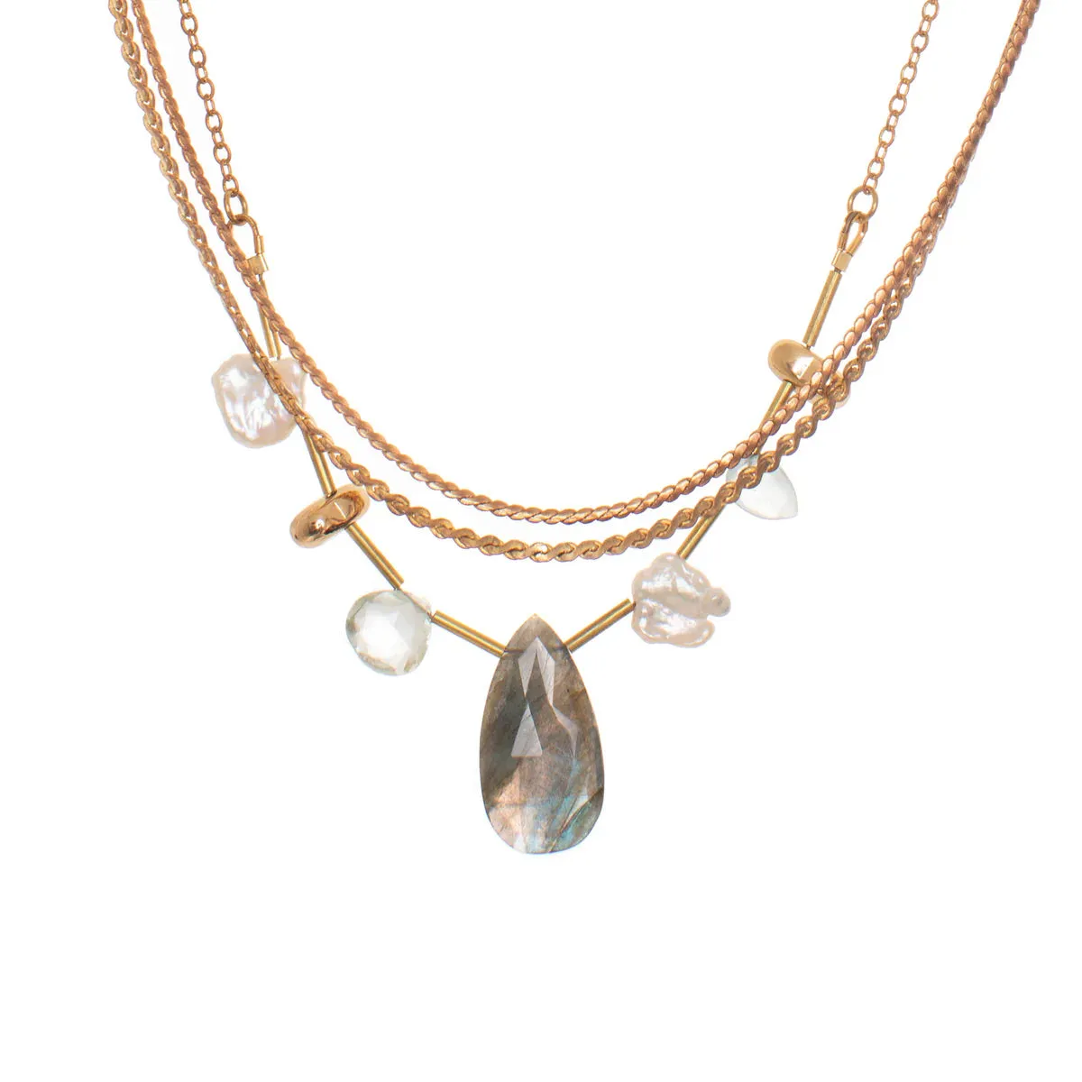 Hailey Gerrits Classic Seda Necklace (Labradorite)