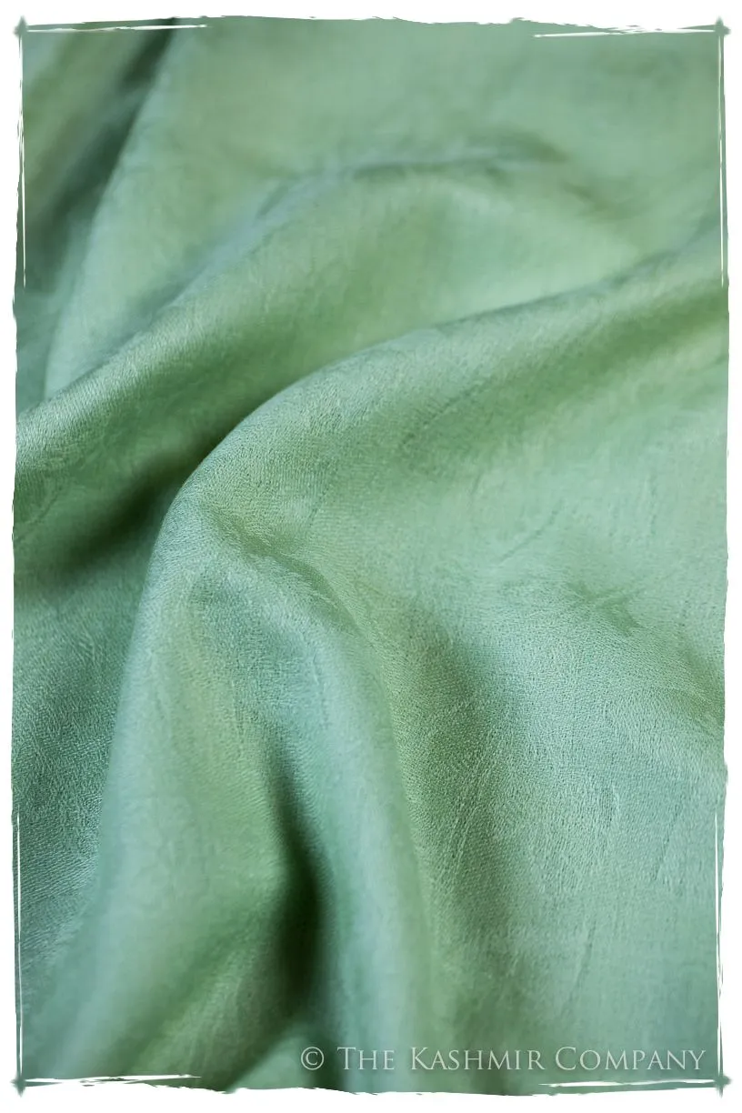 Nile Mist Paisley Kashmir Wool Scarf