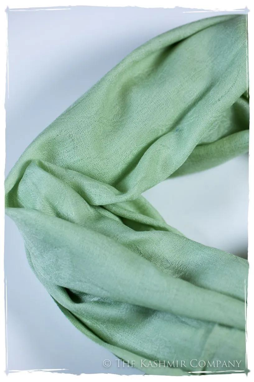 Nile Mist Paisley Kashmir Wool Scarf