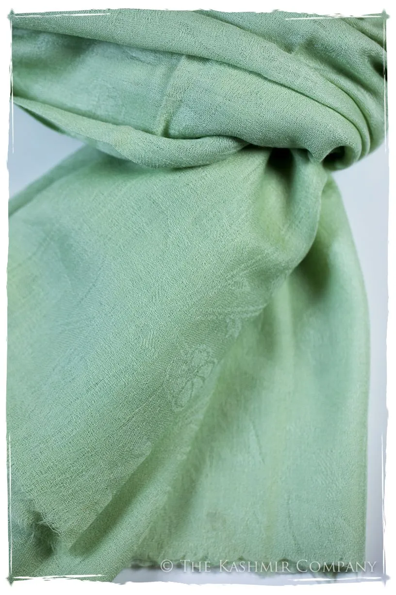 Nile Mist Paisley Kashmir Wool Scarf