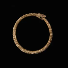 Ouroboros Bracelet: Brass / 2.5"