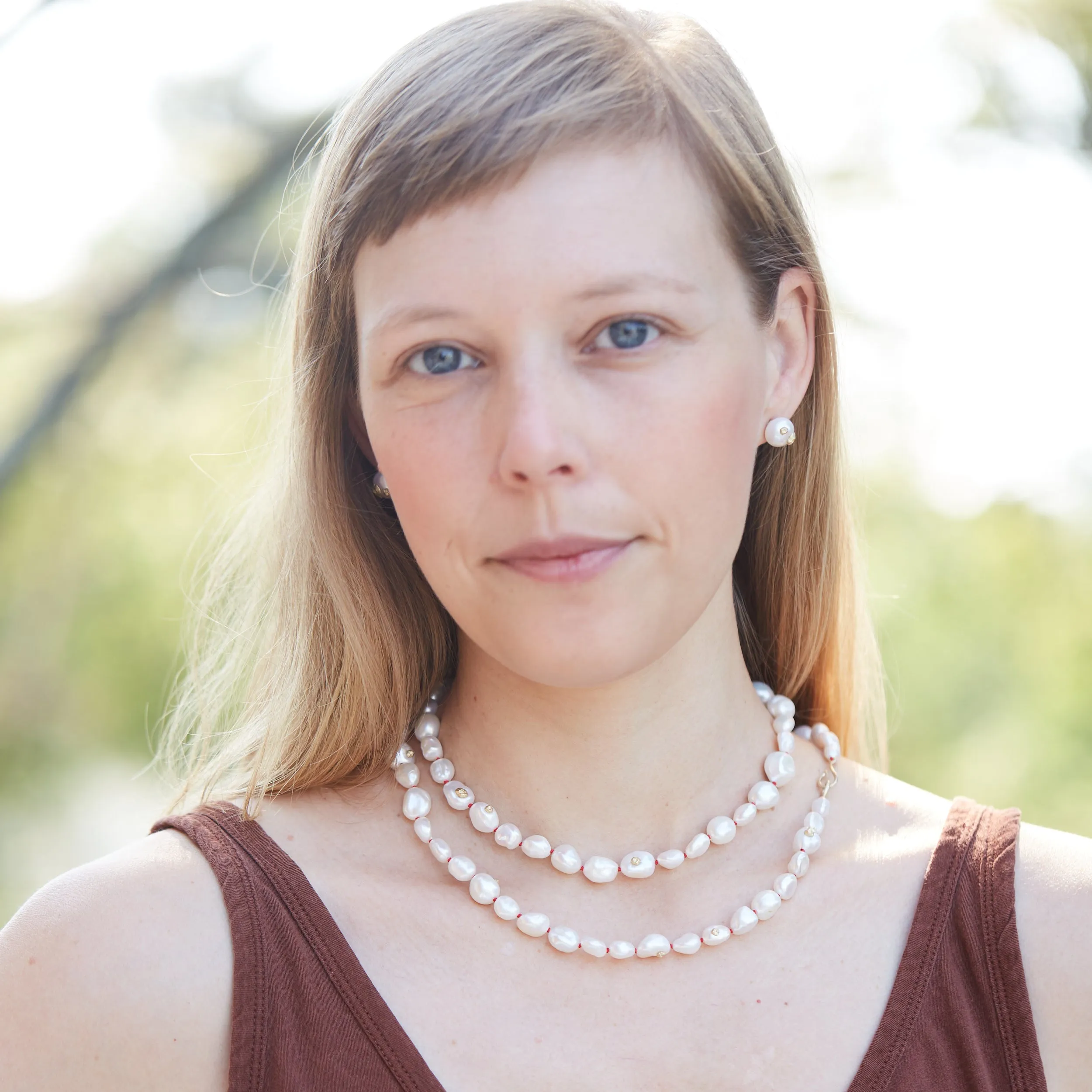 Sea Swept Baroque Pearl Ruthie B. Necklace with Barnacles