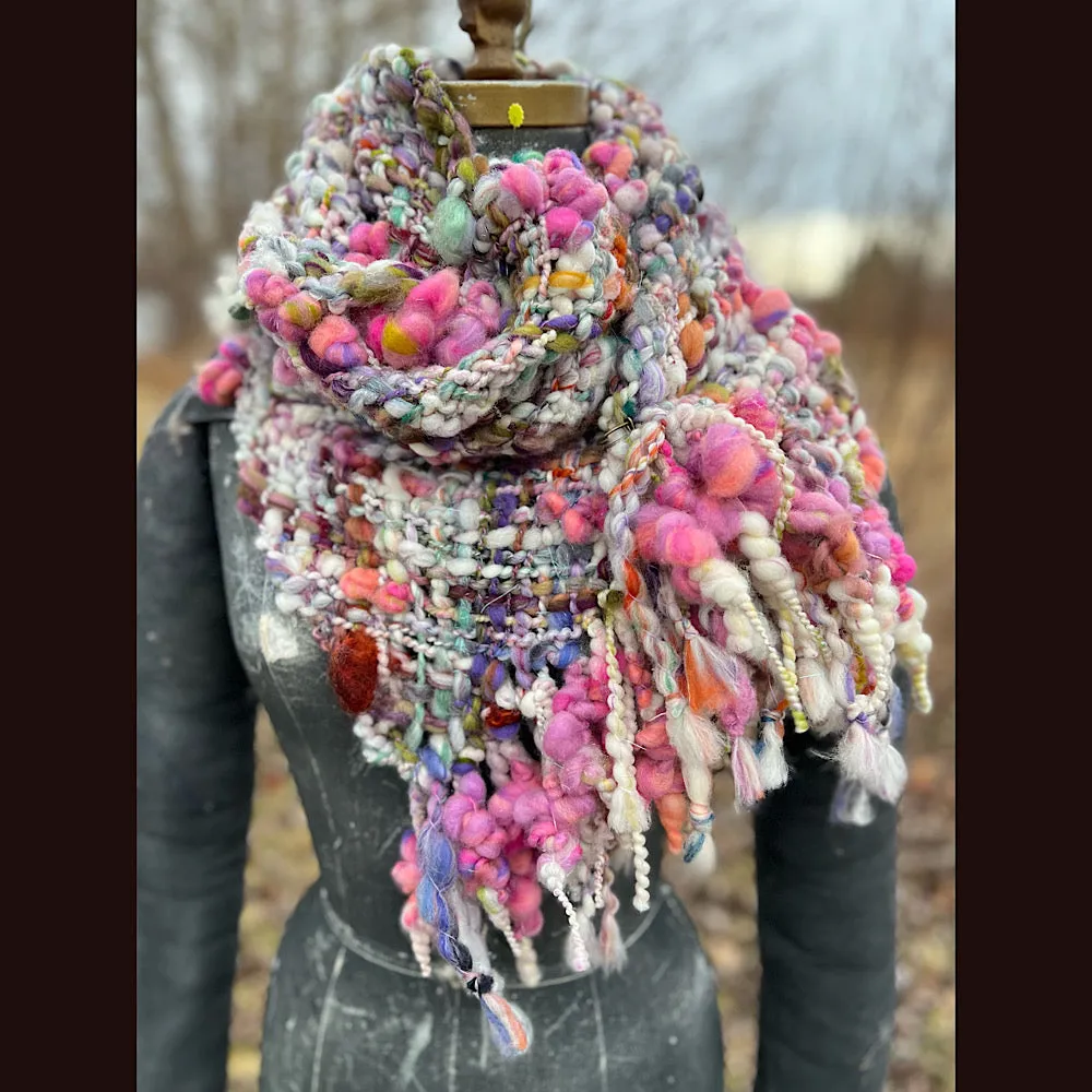 Spring Woven scarf 67” X 11”