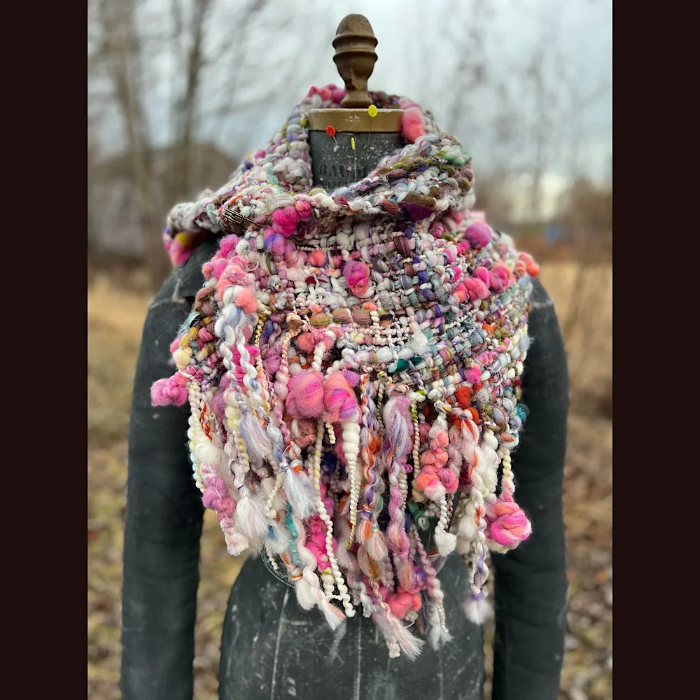 Spring Woven scarf 67” X 11”